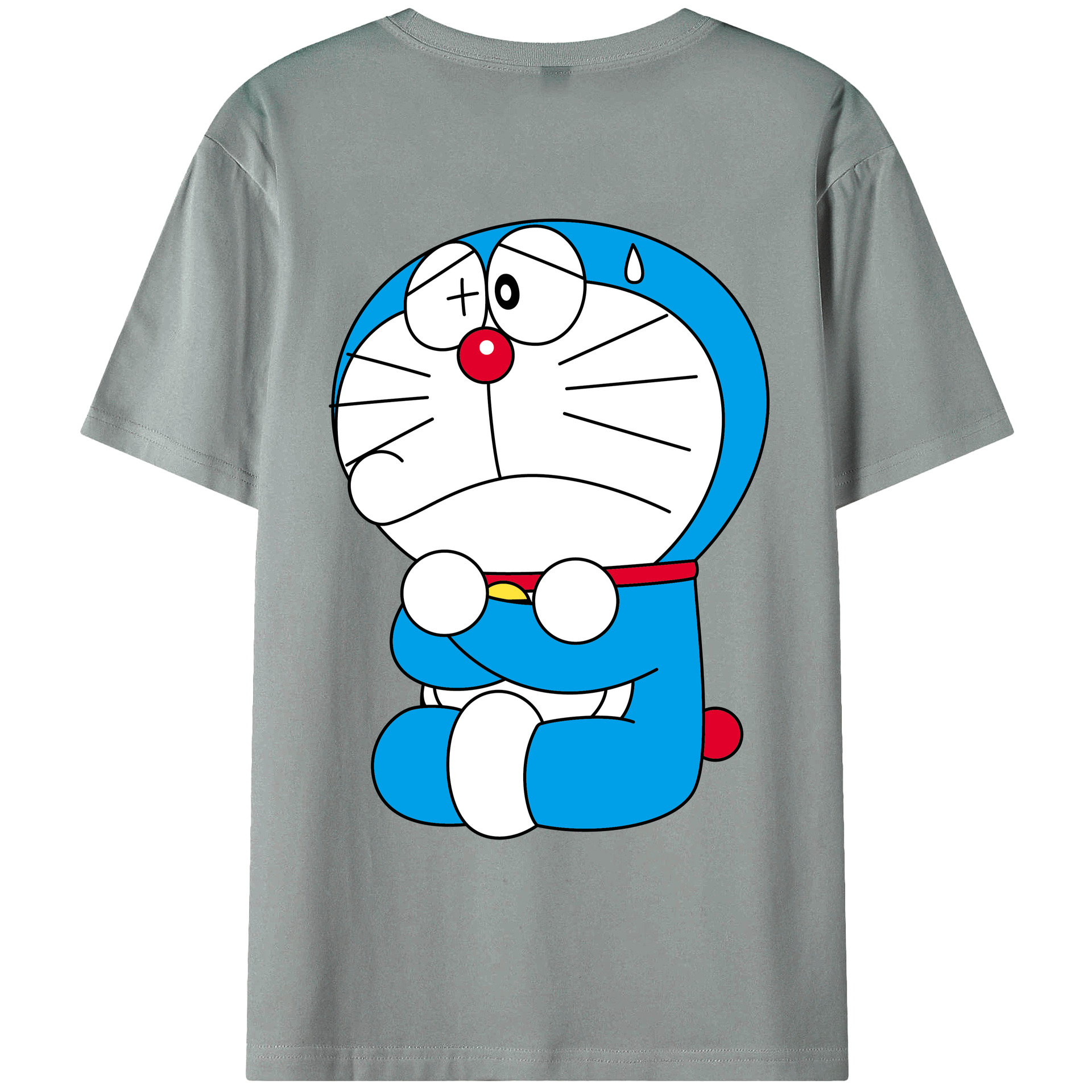 （画像用） ドラえもん Doraemon 綿100％ メンズ半袖Tシャツ（バックプリント） 通気性